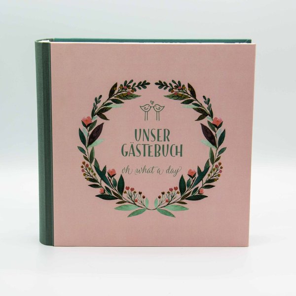 Gästebuch Designserie Vintage Eucalyptus rosé