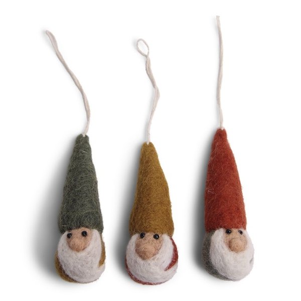 Filzgnome - Gnomes – 3er Set - NEPAL FAIRTRADE handmade